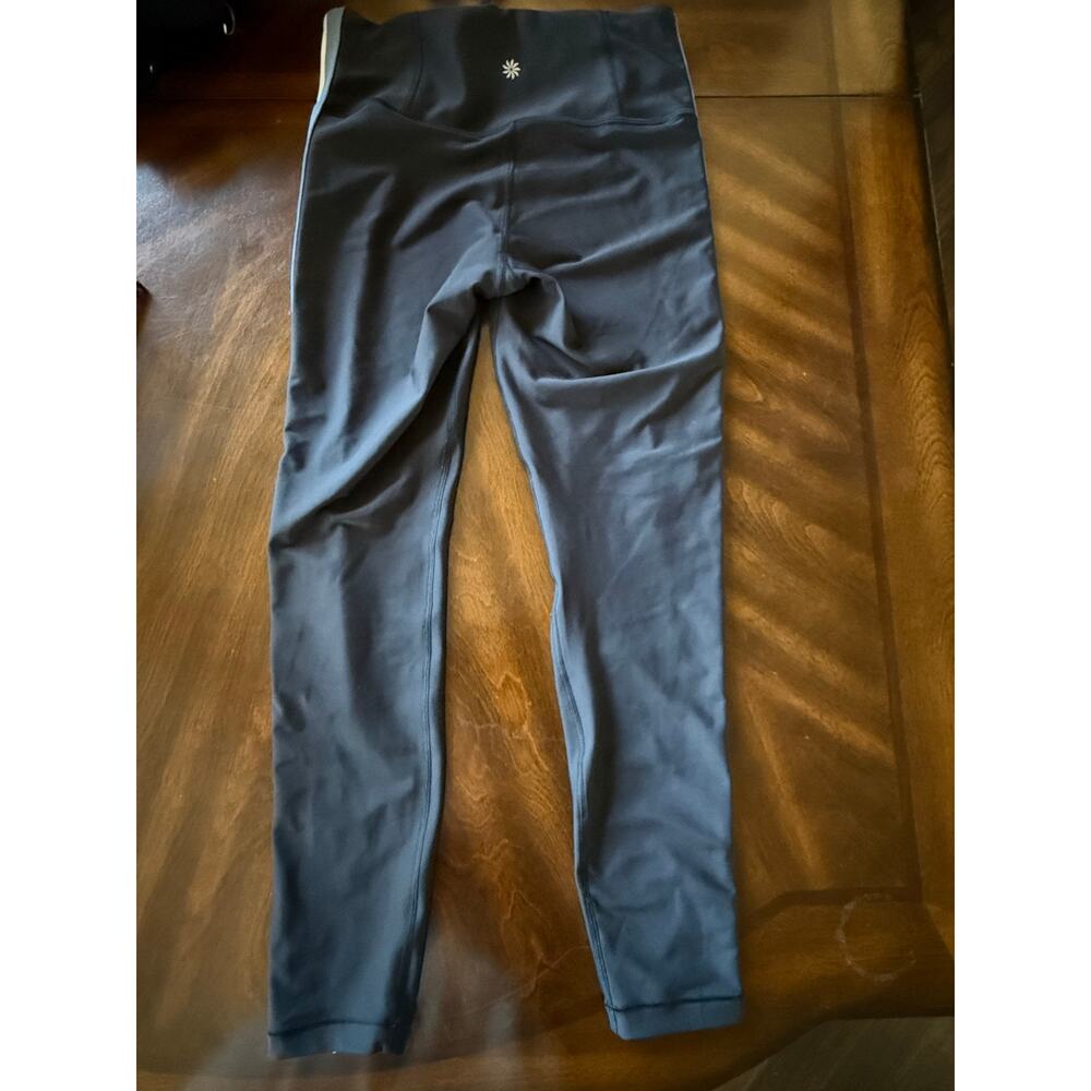 Athleta Interval Side Stripe Leggings S Black Activewear Training Workout Gym - Picture 10 of 15